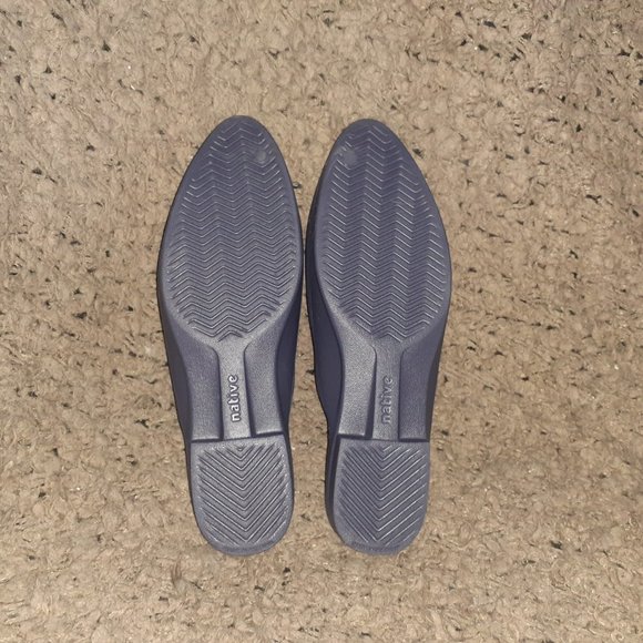NATIVE-Ava Bloom Slip On Mules-Navy Blue-Sustainable Algae Shoes-Sz 7-Near Mint - Picture 7 of 7